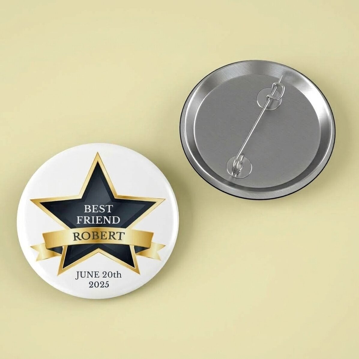 Personalised badge with text - The best