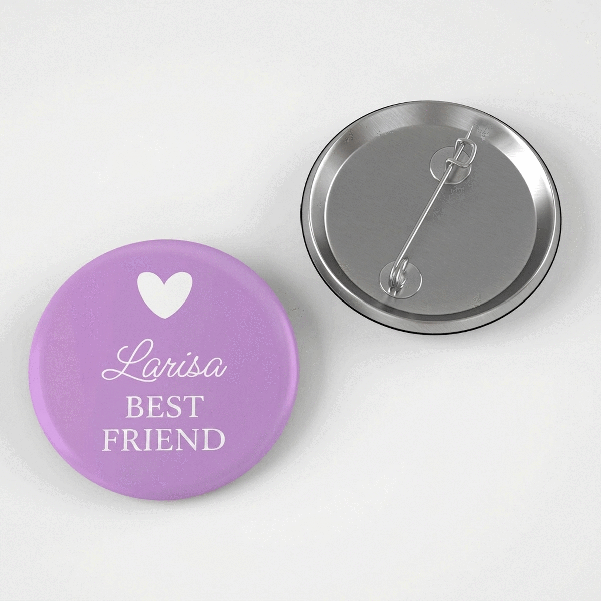 Personalised badge with text - Heart