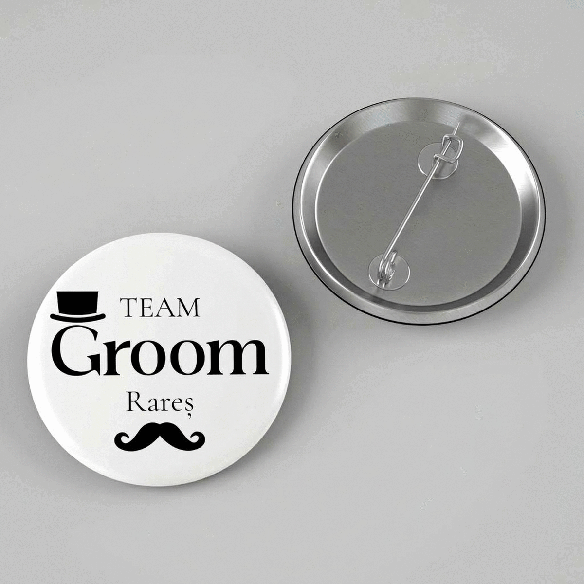 Personalised badge with text - Wedding