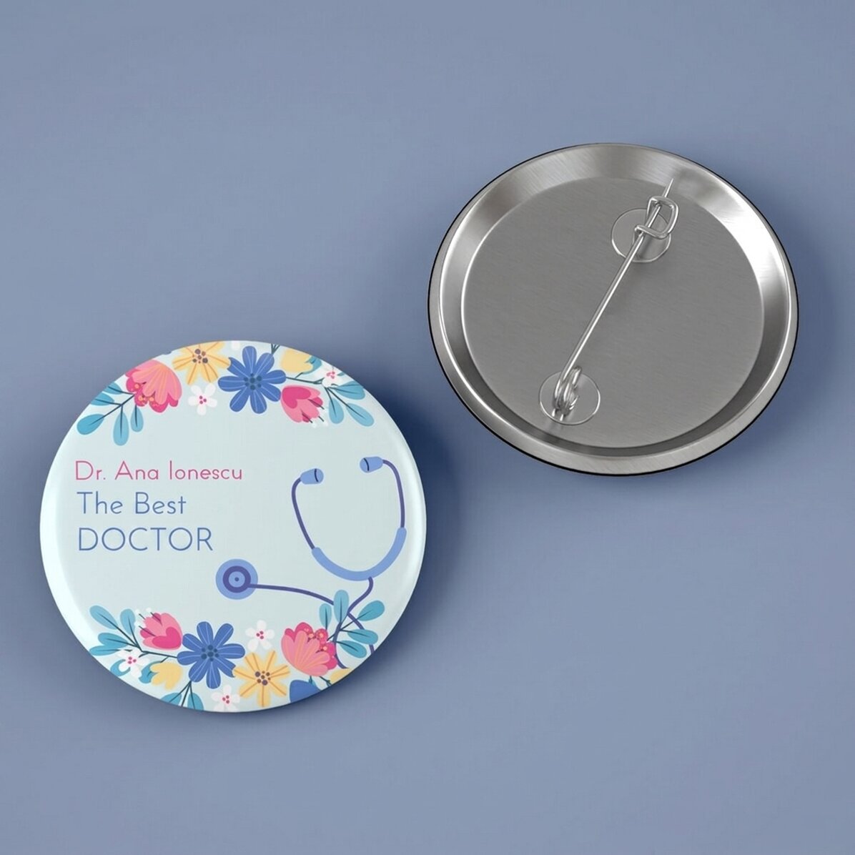 Personalised badge with text - Doctor