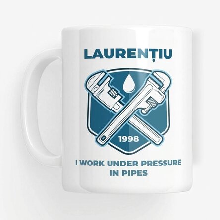 Personalised mug with text for plumbers - Adjustable wrenches