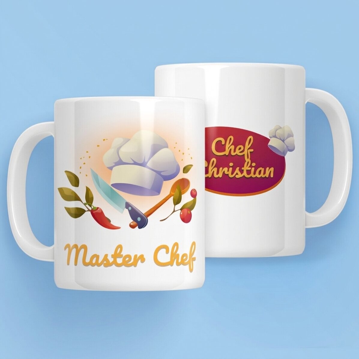 Personalised mug with text for chefs - Cooking Master