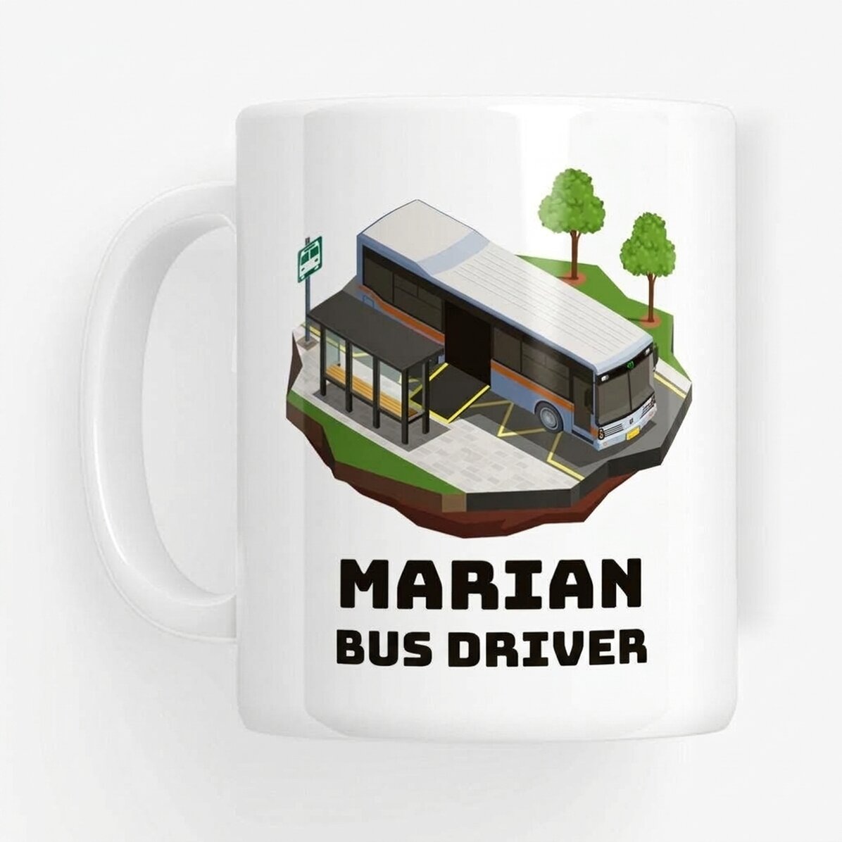 Personalised mug with text for drivers - Bus driver