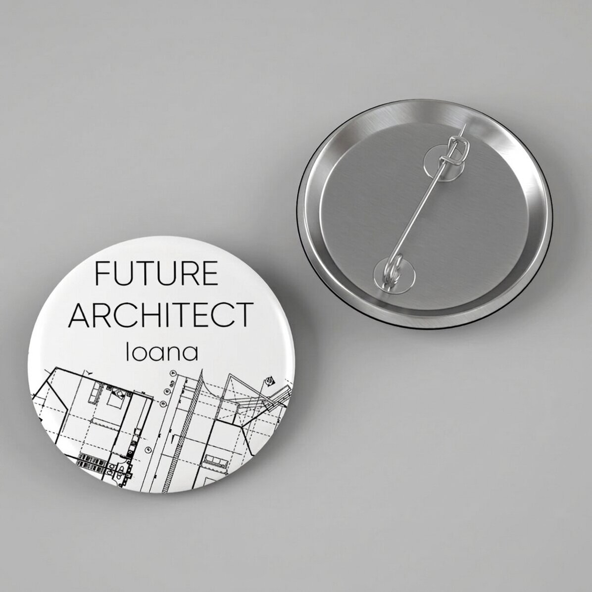 Personalised badge with message - Architect