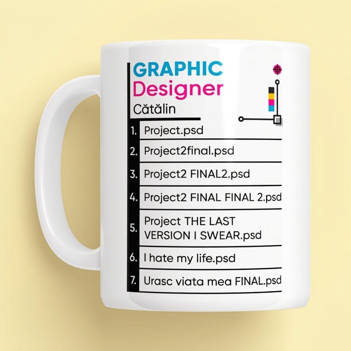 Personalised mug with text - Graphic Designer