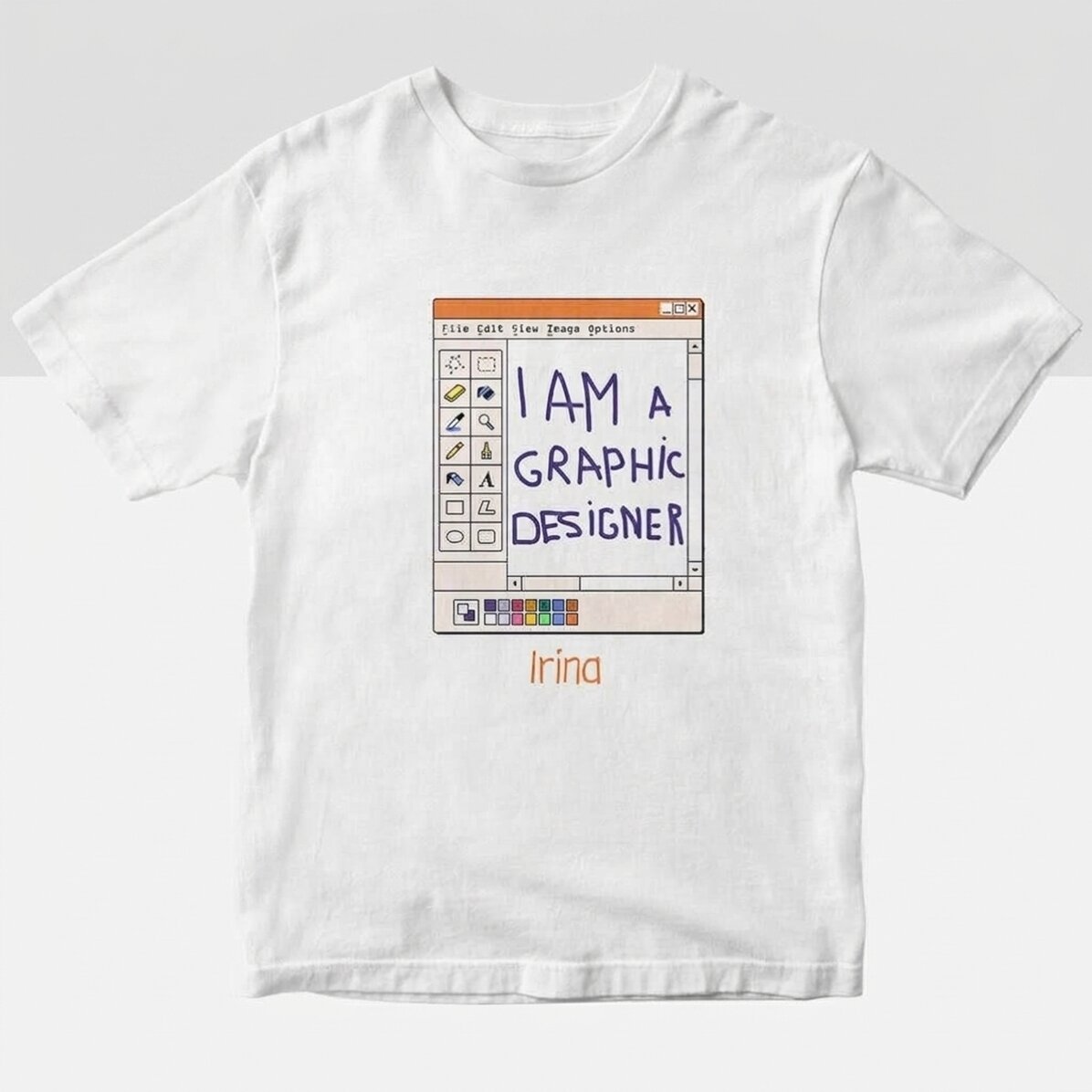 Custom cotton T-shirt with name - Graphic Designer