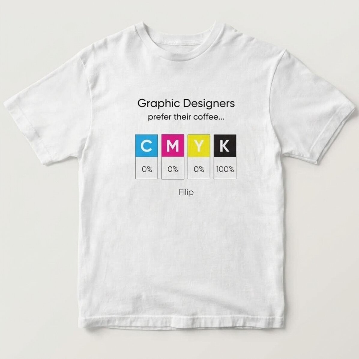 Custom cotton T-shirt with message for Graphic Designer