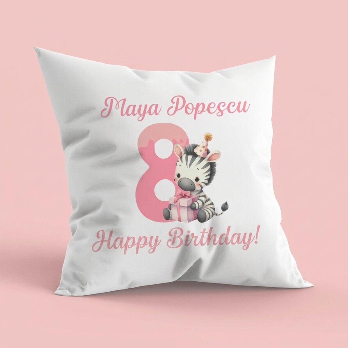 Personalised cushion with text for children - Birthday