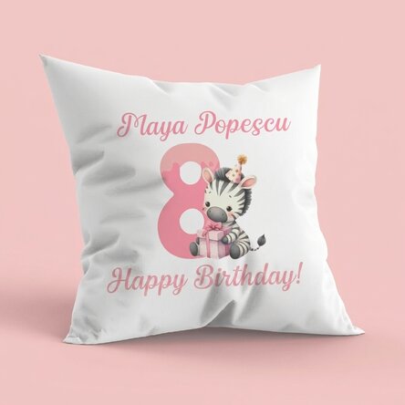 Personalised cushion with text for children - Birthday