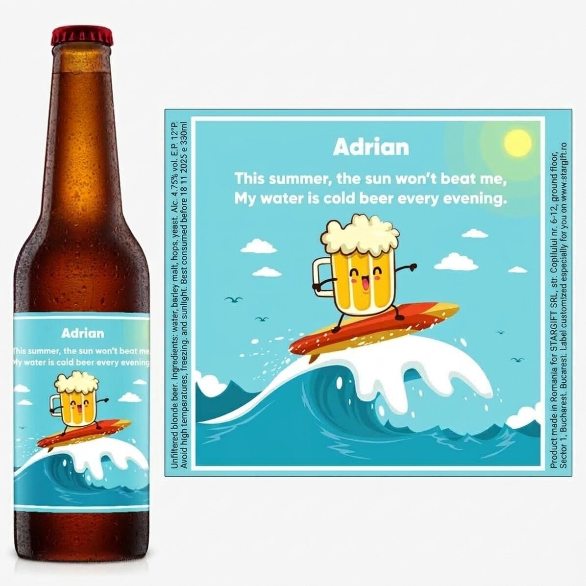 Personalised beer with message - Special summer beer