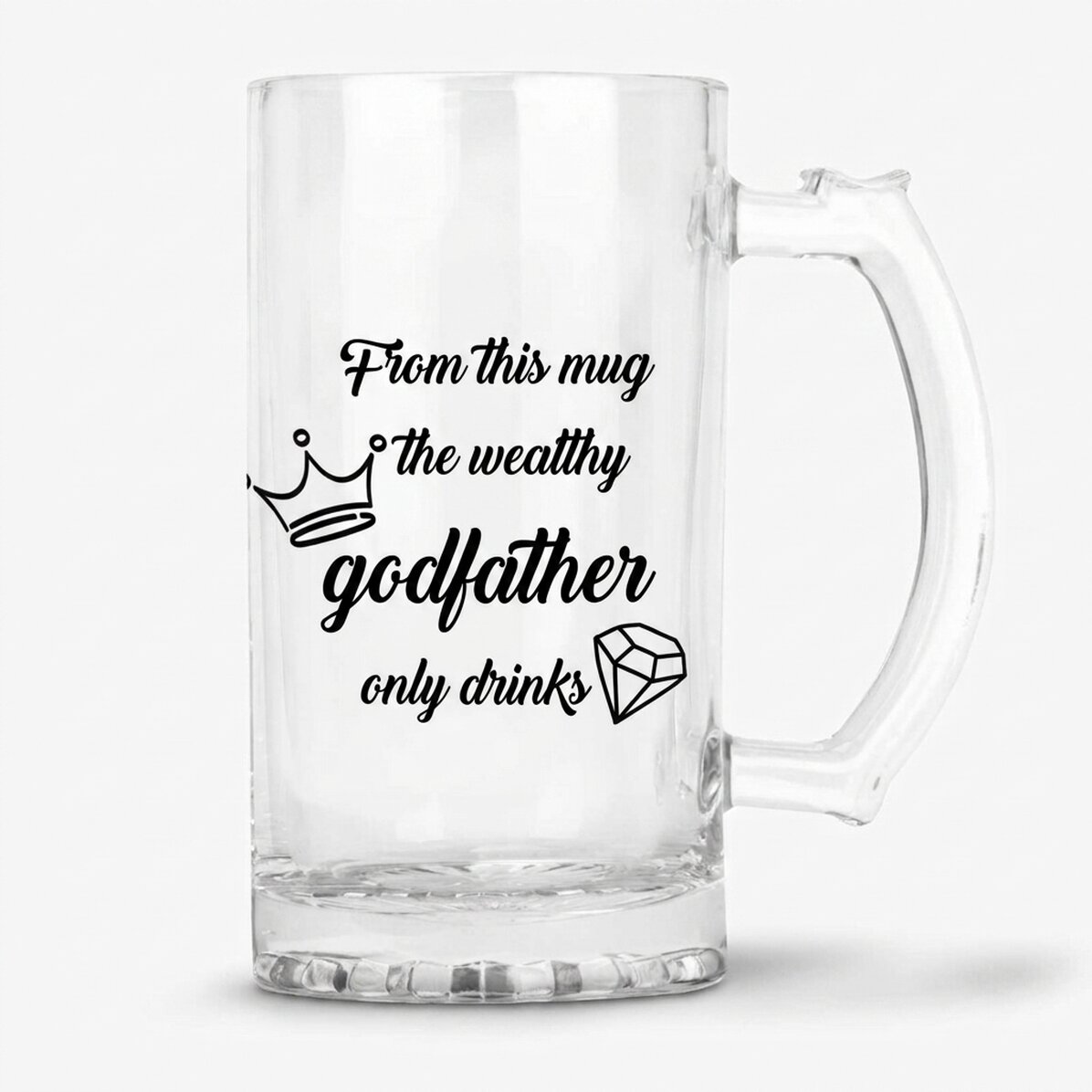 Personalised beer mug with message for dad