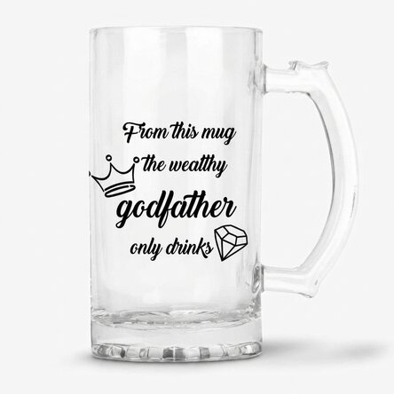 Personalised beer mug with message for dad