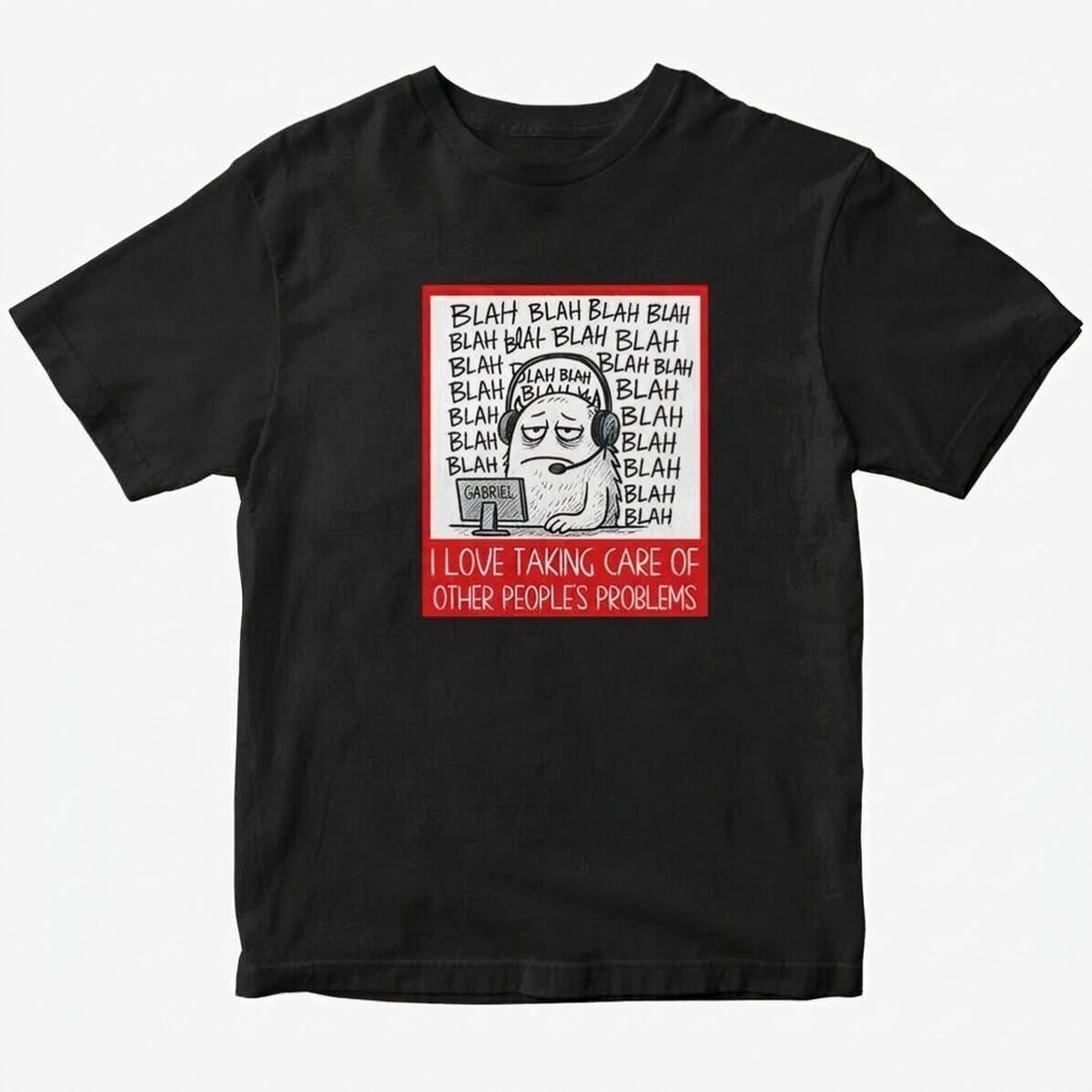 Custom cotton T-shirt with text - Call Centre
