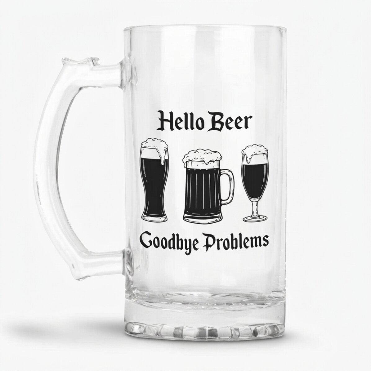 Personalised beer mug with message - Hello Beer