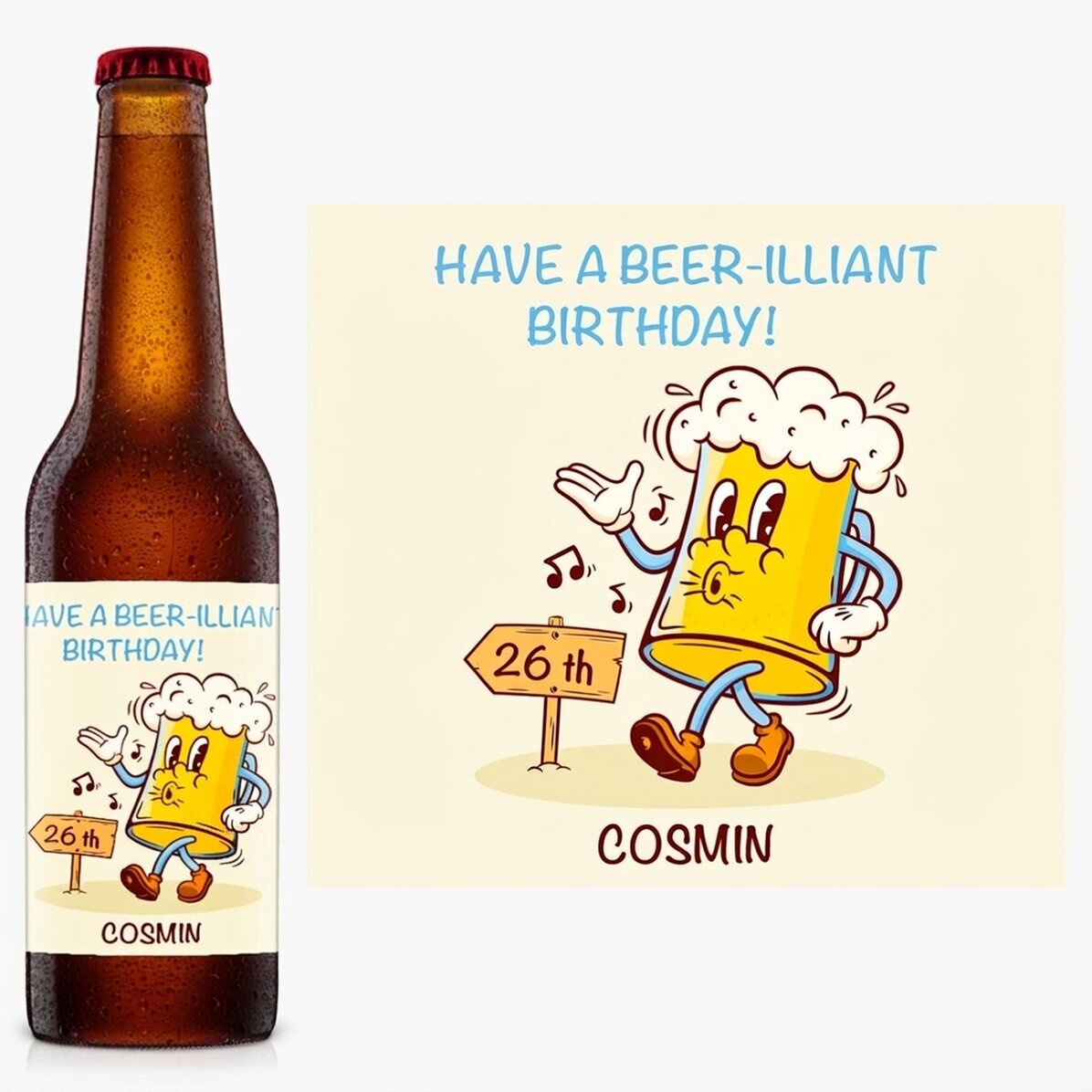 Personalised beer with text - Beer-illiant