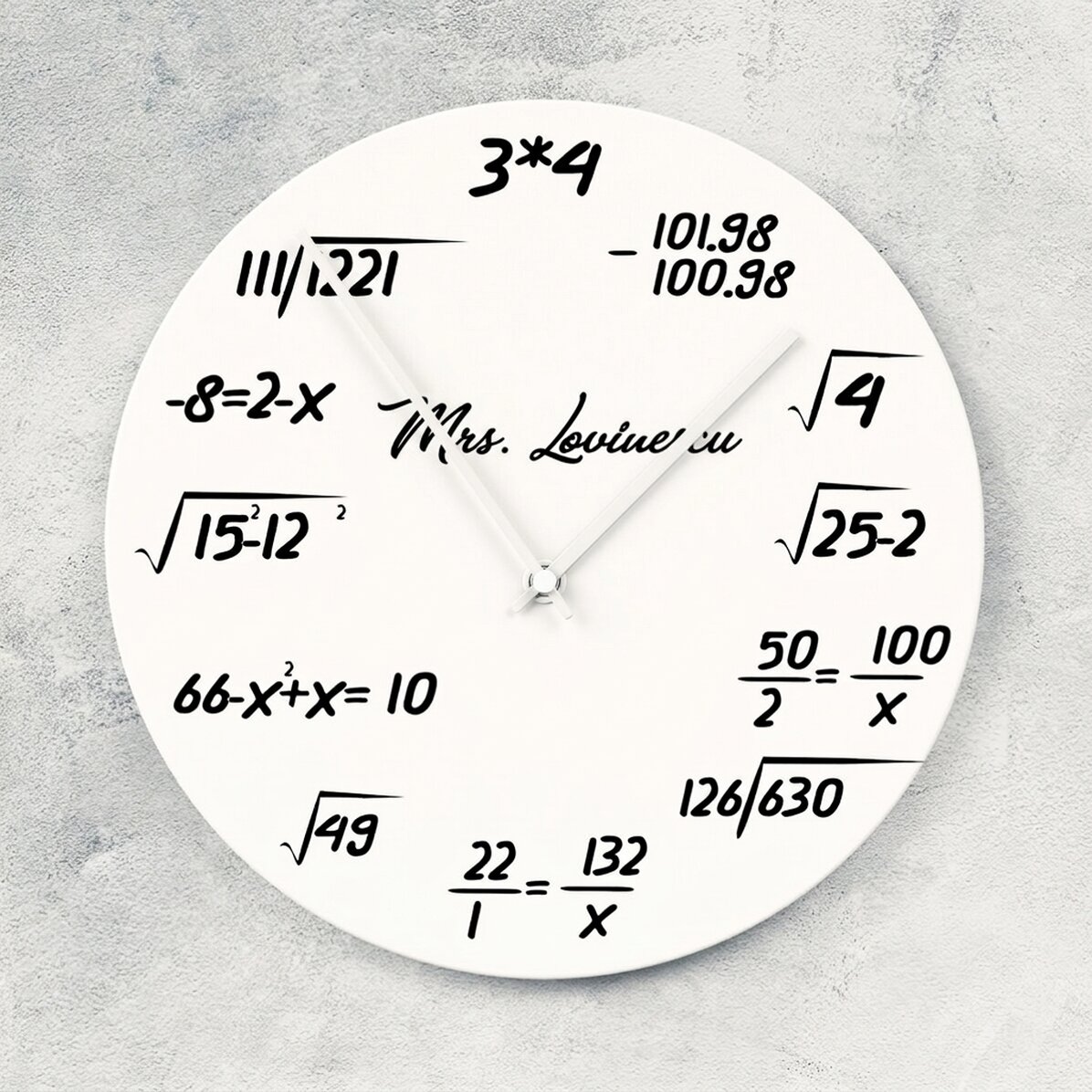 Personalised watch with name - Mathematics