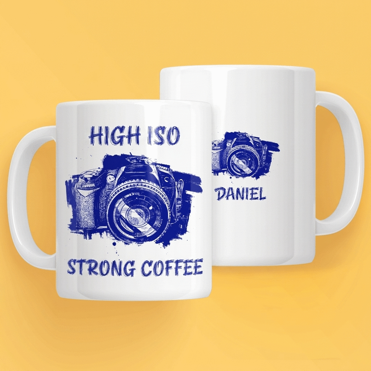 Personalised mug with text for photographers - Camera