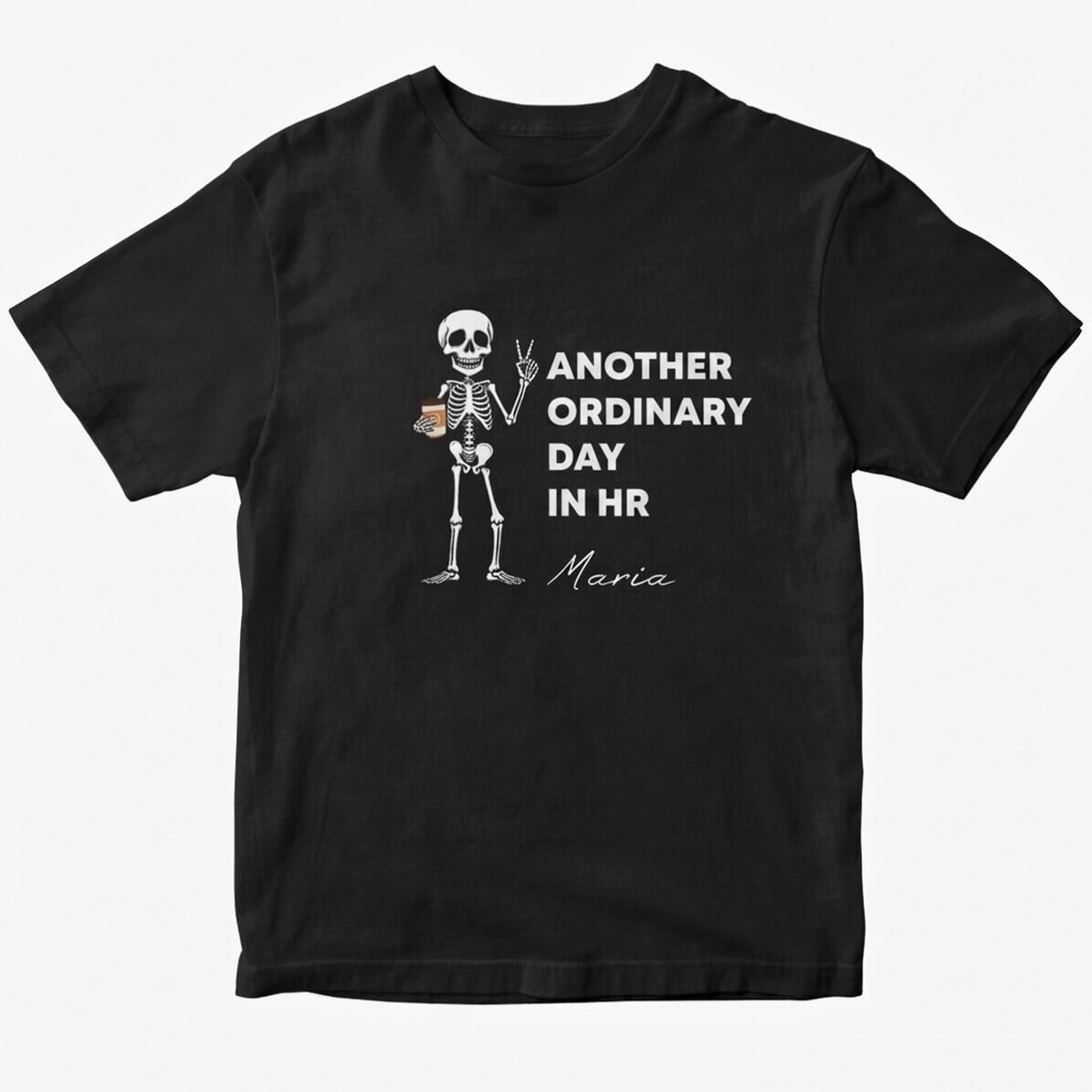 Custom cotton T-shirt with text - Just another day
