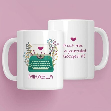 Personalised mug with text - Journalists