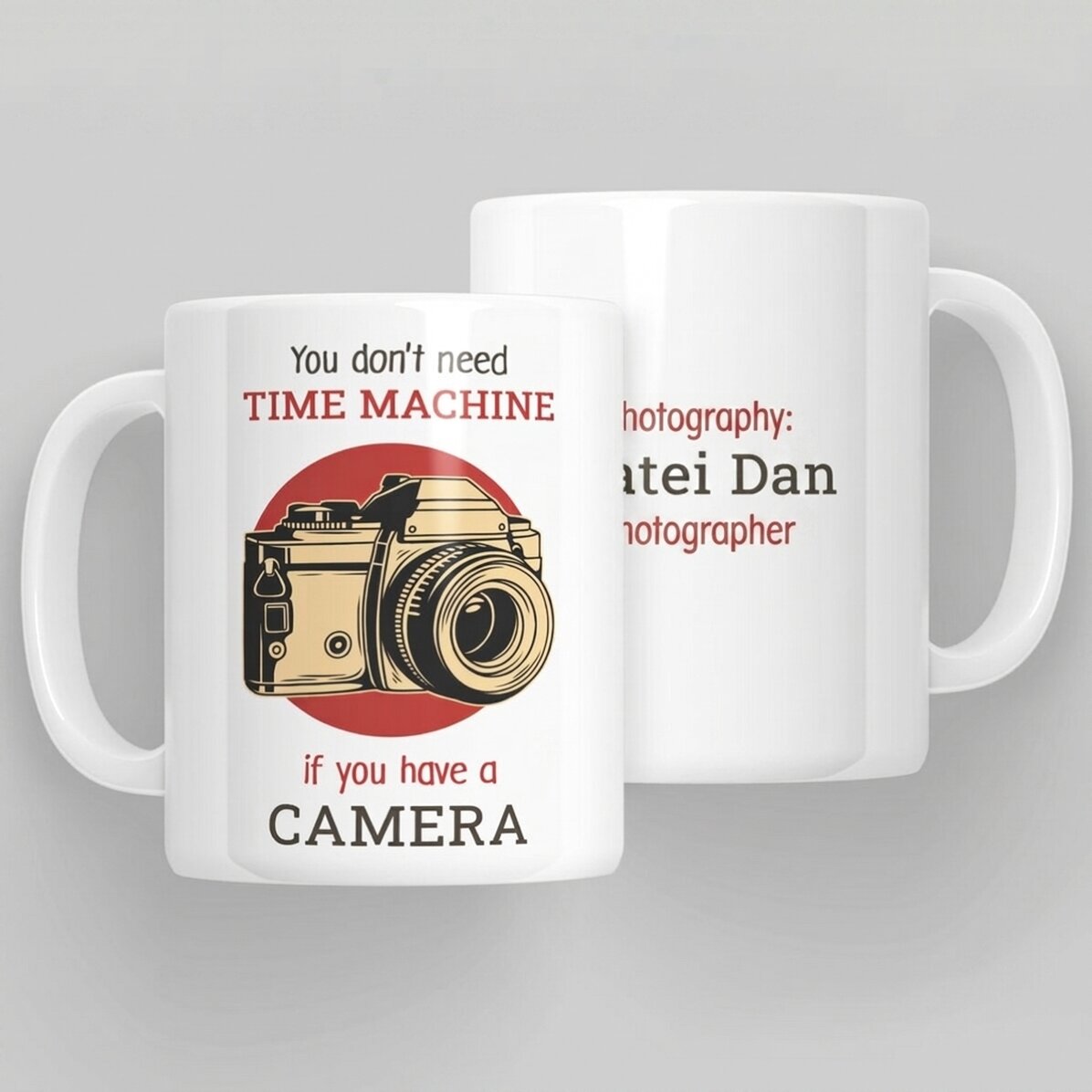 Personalised mug with text - Photographer