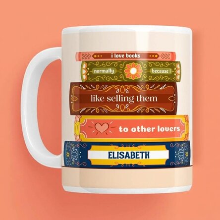 Personalised mug with text - Bookshop