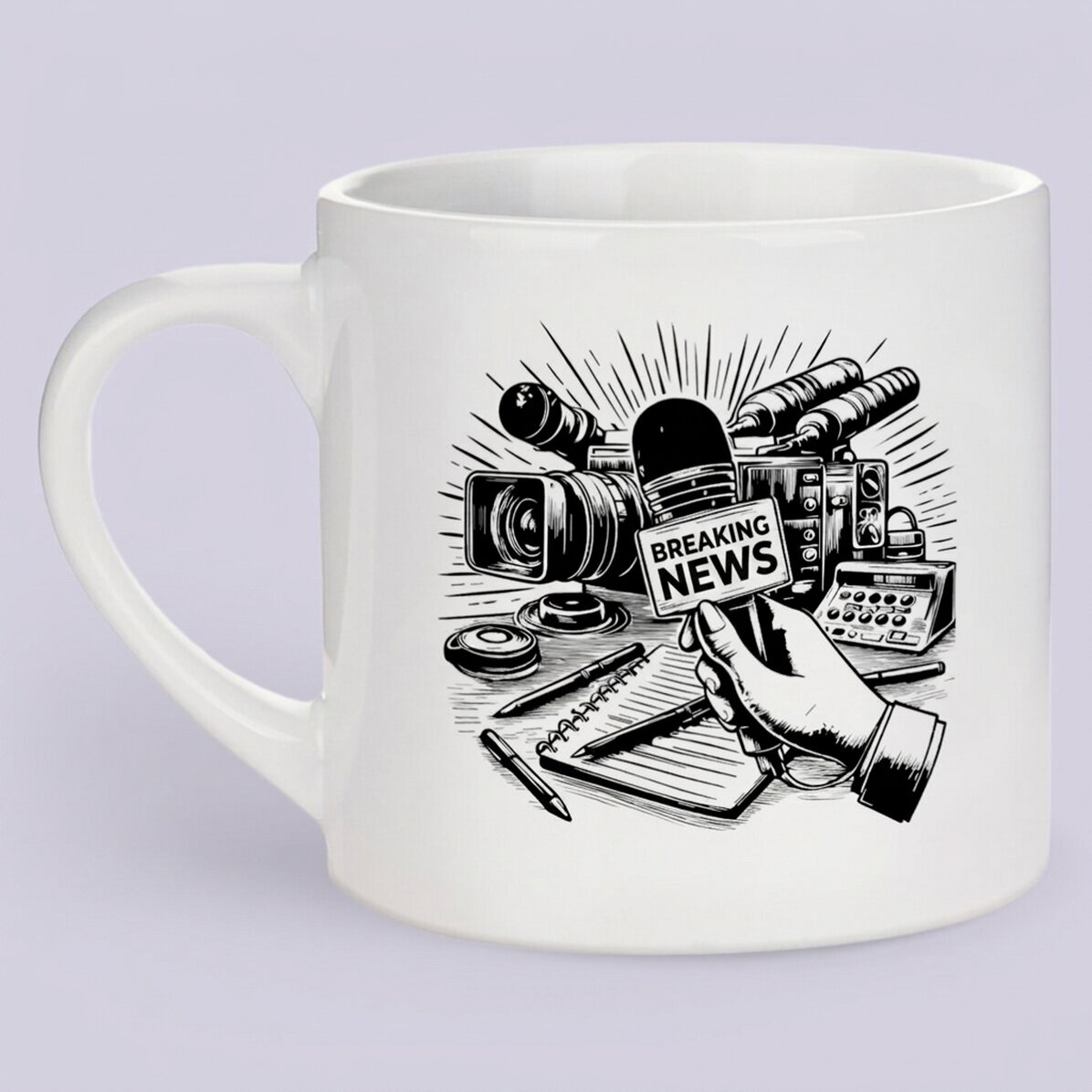 Personalised espresso cup with text - Journalist
