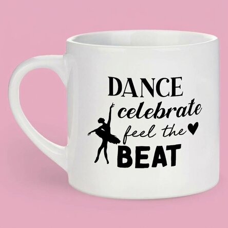 Personalised espresso cup with text - Dancer