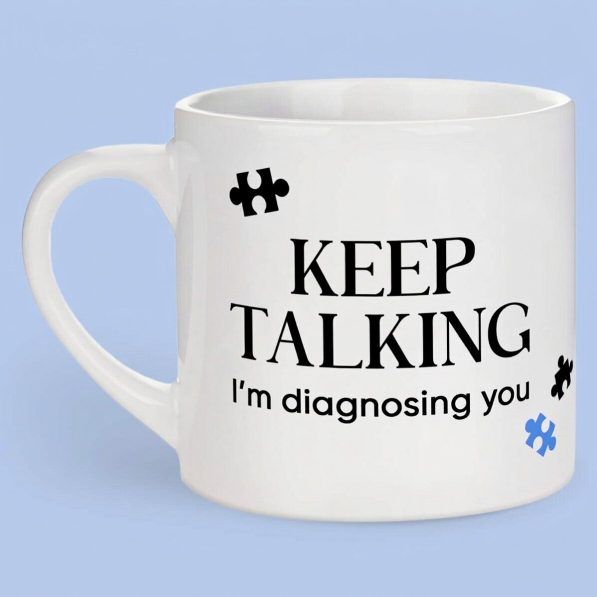 Personalised espresso cup with message - Psychologist