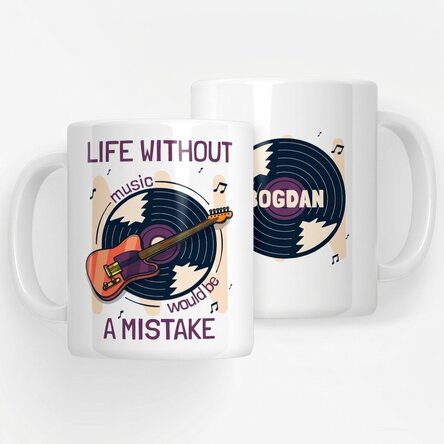 Personalised mug with text - Music