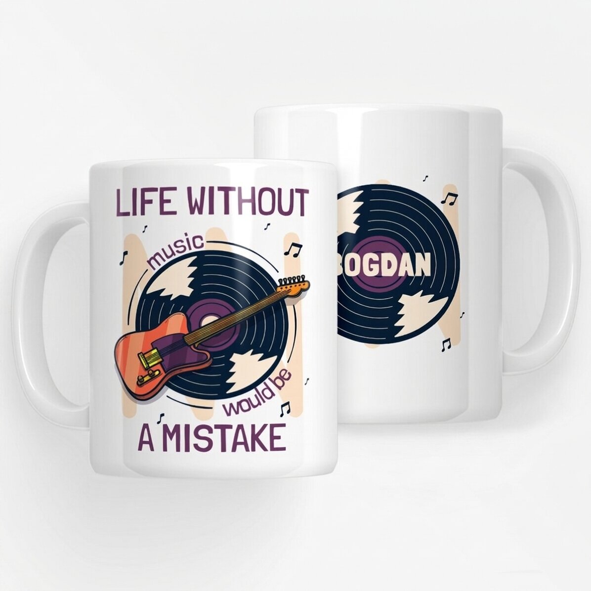 Personalised mug with text - Music