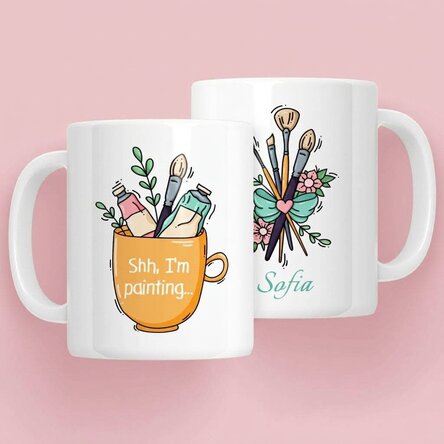 Personalised mug with text - Artist