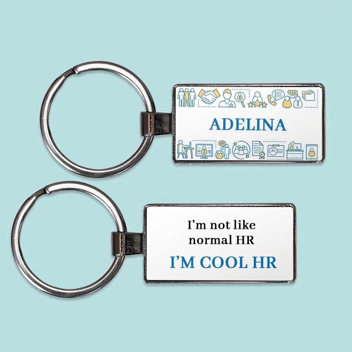 Personalised keyring with text - HR