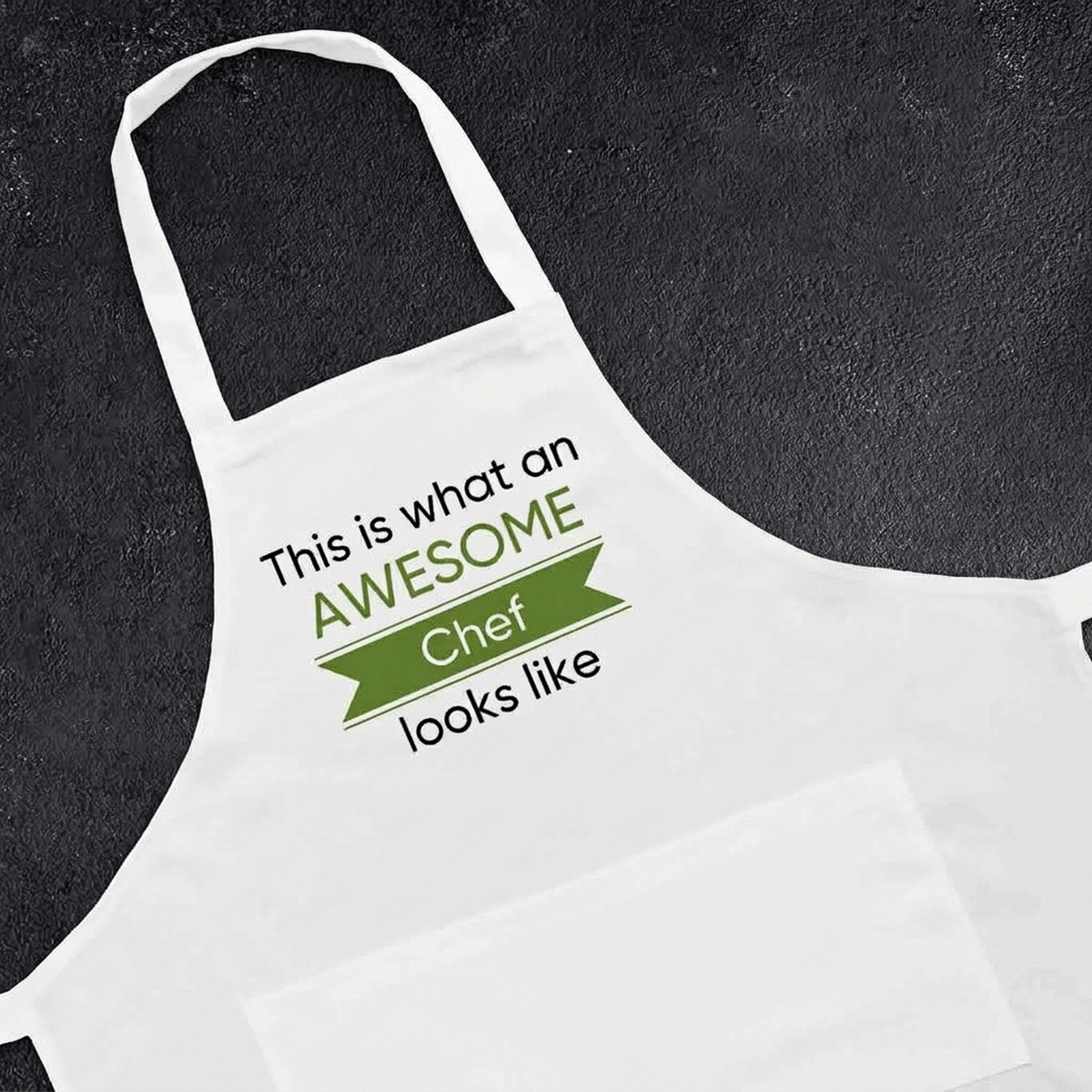 Personalised apron with message - Awesome Chef