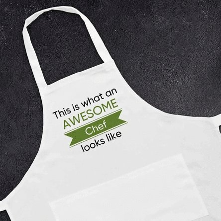 Personalised apron with message - Awesome Chef