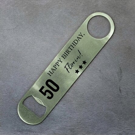 Personalised beer opener with message - Happy Birthday!