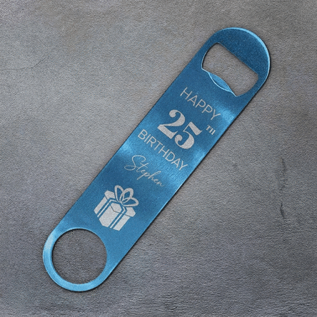 Personalised beer opener with text - Happy Birthday