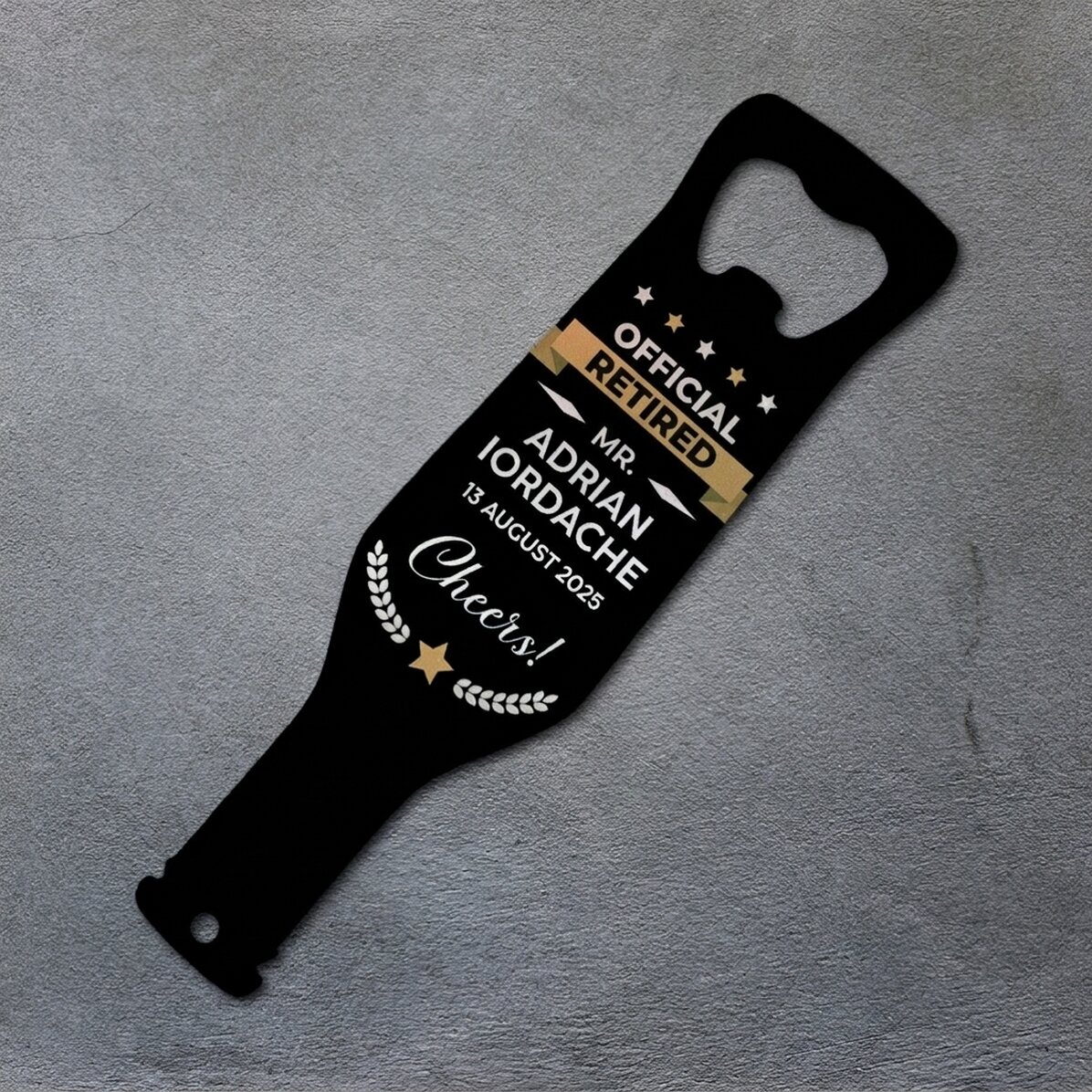 Personalised beer opener with message - Cheers