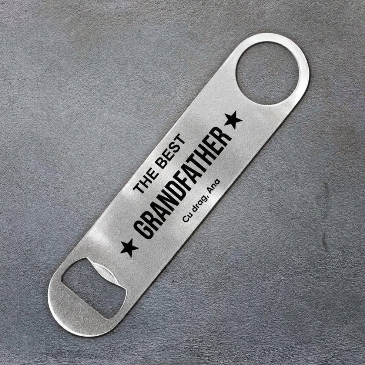 Personalised beer opener with message - Star