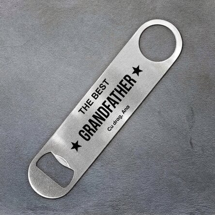 Personalised beer opener with message - Star