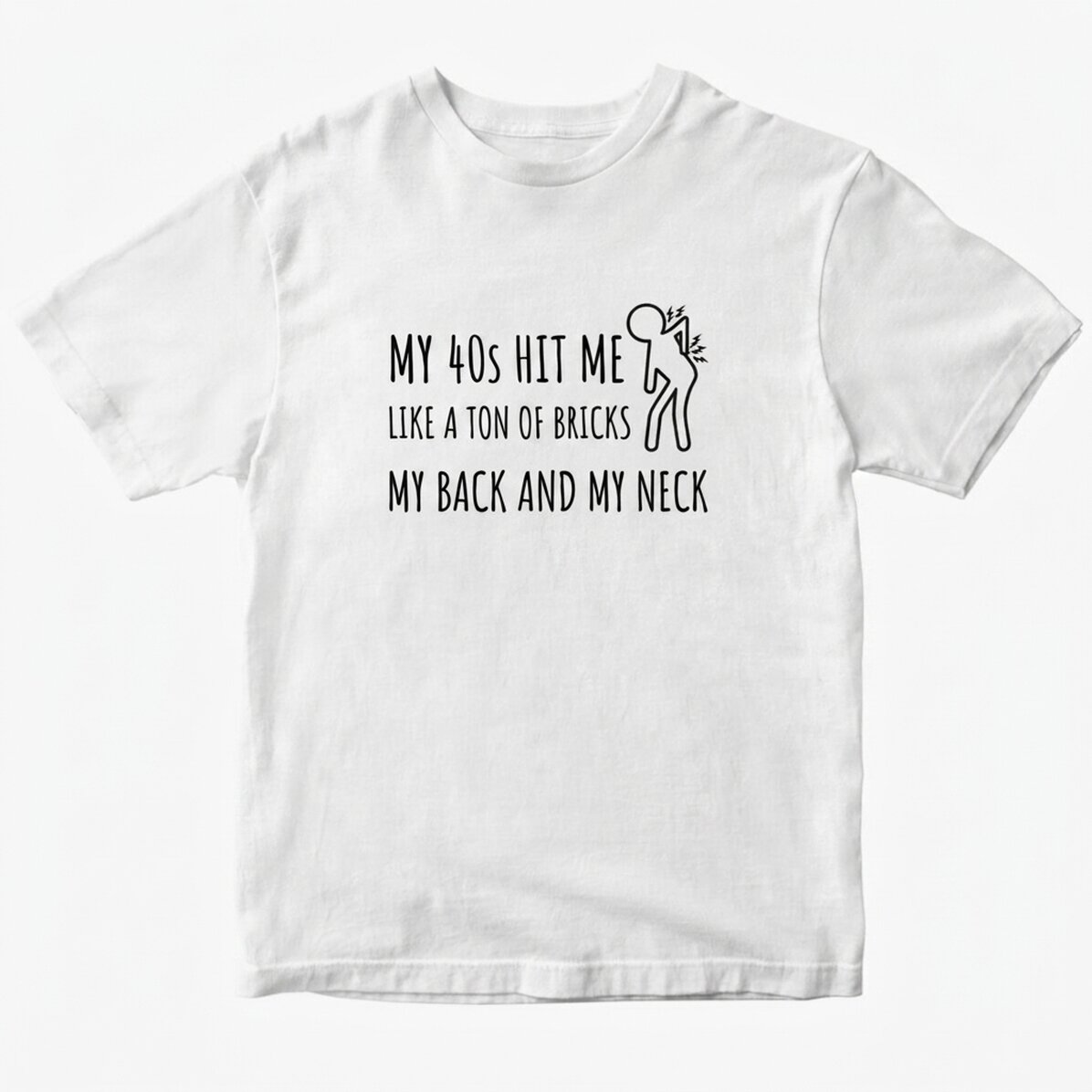 Custom cotton T-shirt with text - Age pain
