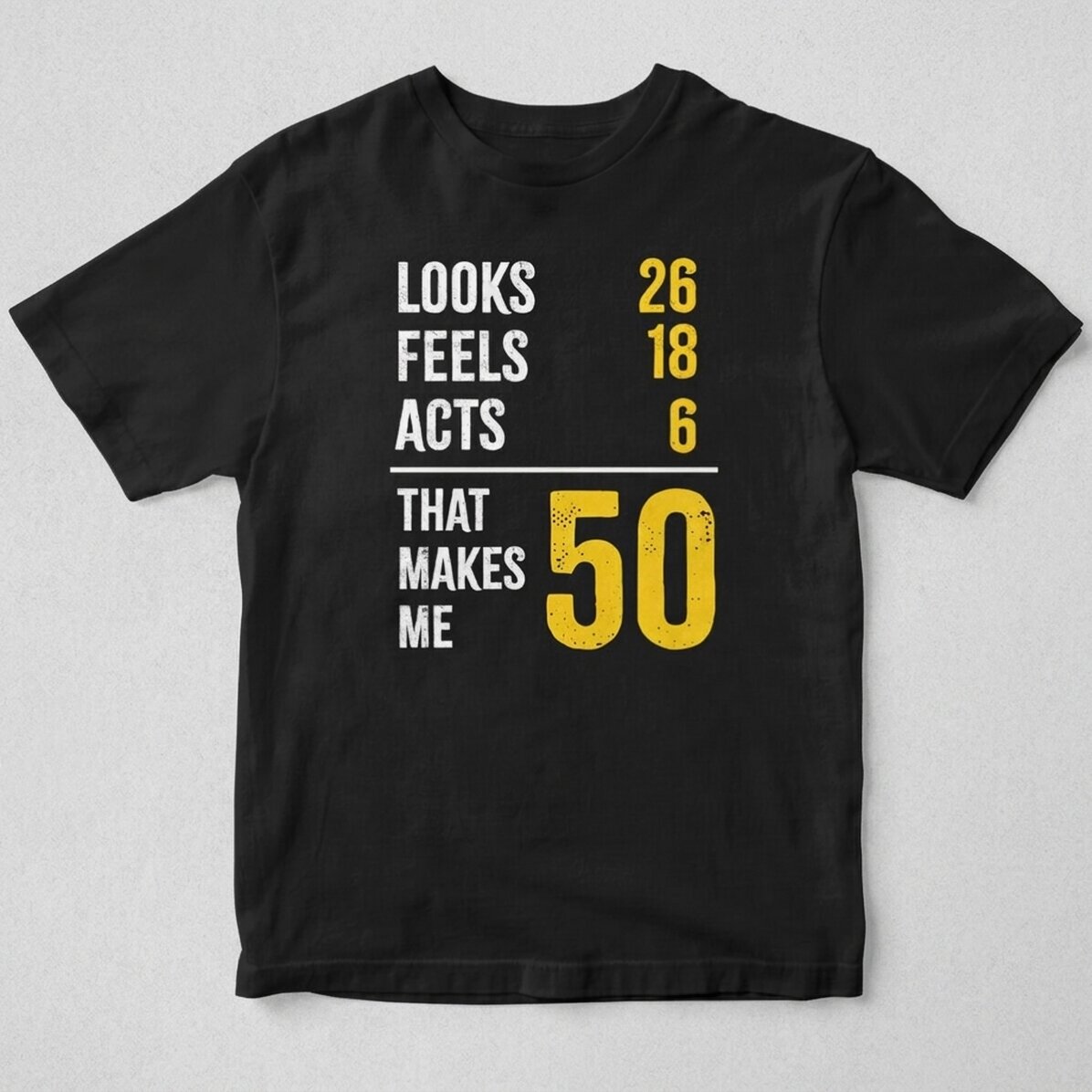 Customised cotton T-shirt with numbers - My real age