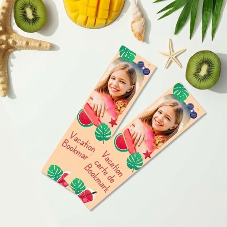 Personalised bookmark with photo and text - Summer holiday