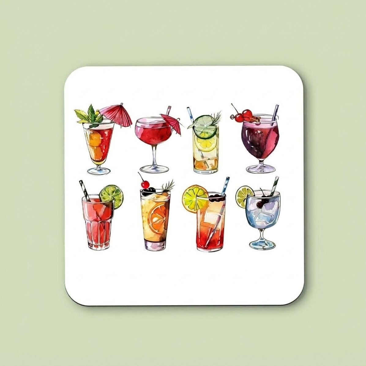 Personalised glass holder with text - Drinks