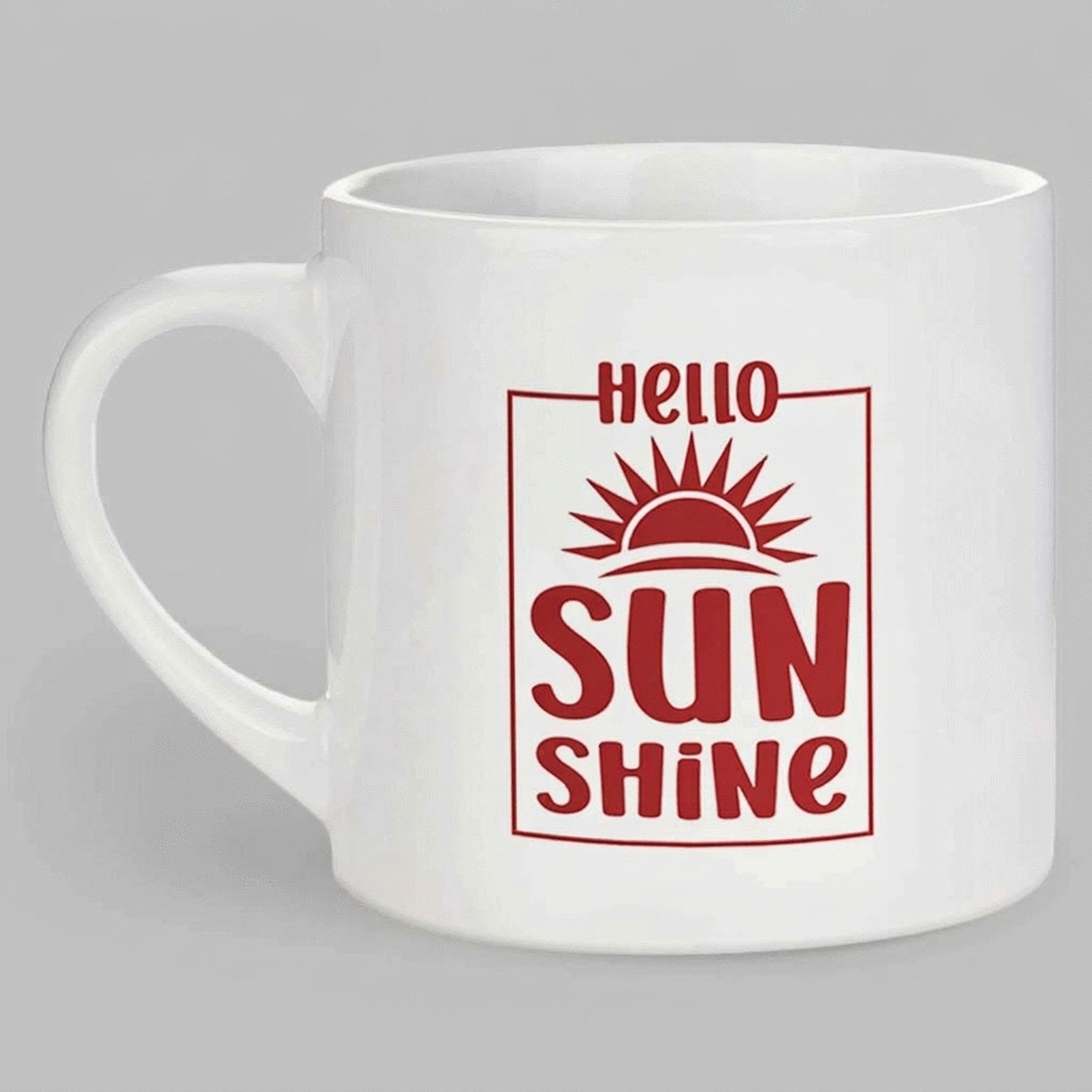 Personalised espresso cup with text - Sunshine