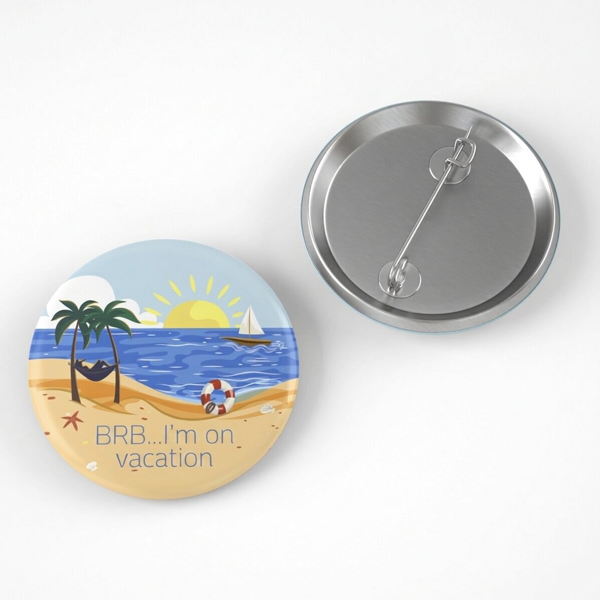 Personalised badge with message - Summer