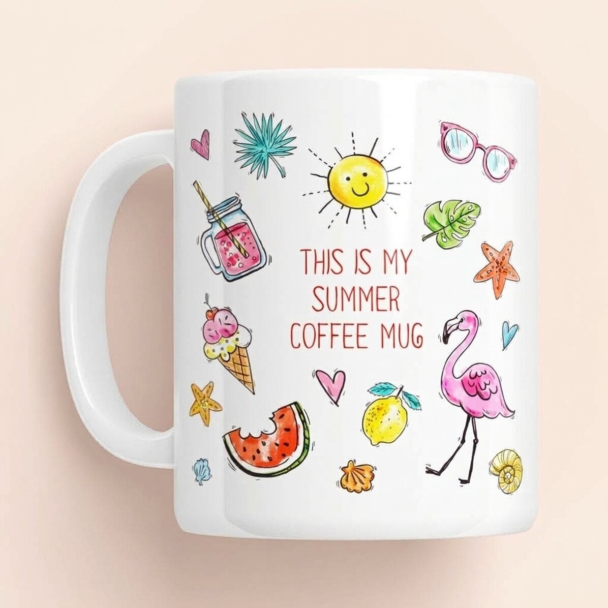 Personalised mug with text - Summer mug