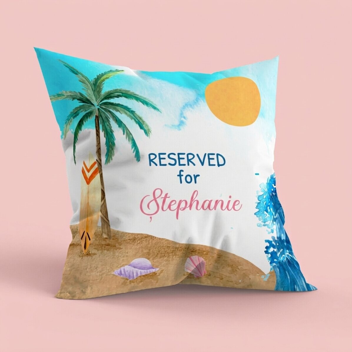 Personalised cushion with message - Summer