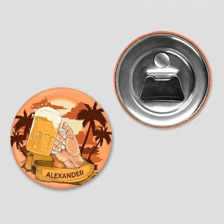Personalised bottle opener with text - Holiday