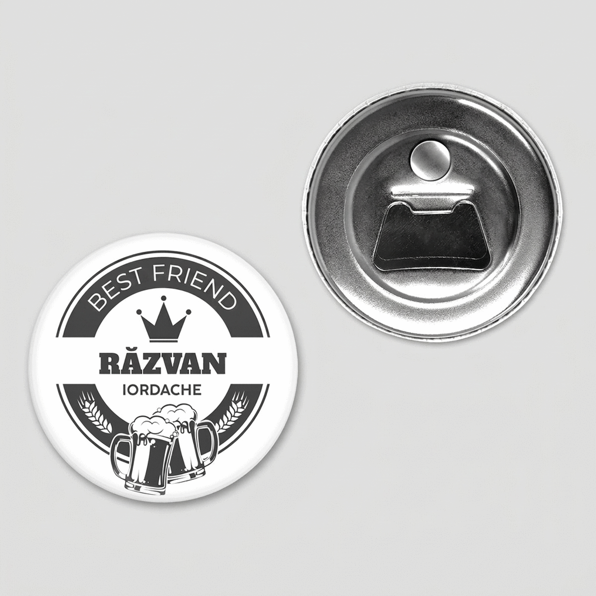 Personalised magnetic bottle opener with text - Beer