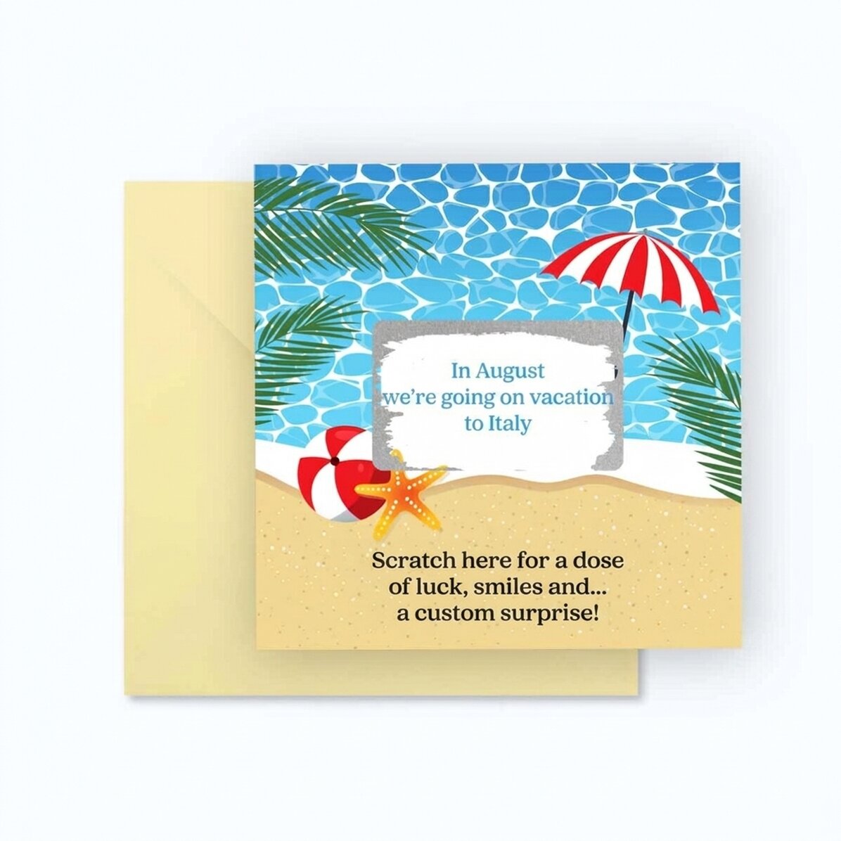 Personalised scratch card with message - Holiday